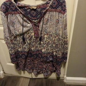 Bohemian Paisley Print Women's Top